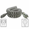 Ac Works UP to 6.5ft 10A 18/3 Coiled Medical Grade Power Cord With C13 Connector MDC515C13-LN